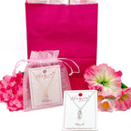 Silver Birthstone necklace by Alegria Accessories Inc