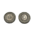 Silver Coin Mazaheri Earrings Earrings La Vie Bien Silver Coin Mazaheri Earrings