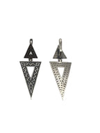 Silver Geometric Triangle Earrings Silver Earring La Vie Bien Silver Geometric Triangle Earrings
