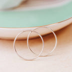 Silver Hoop Earrings Earrings La Vie Bien Silver Hoop Earrings