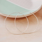 Silver Hoop Earrings Earrings La Vie Bien Silver Hoop Earrings