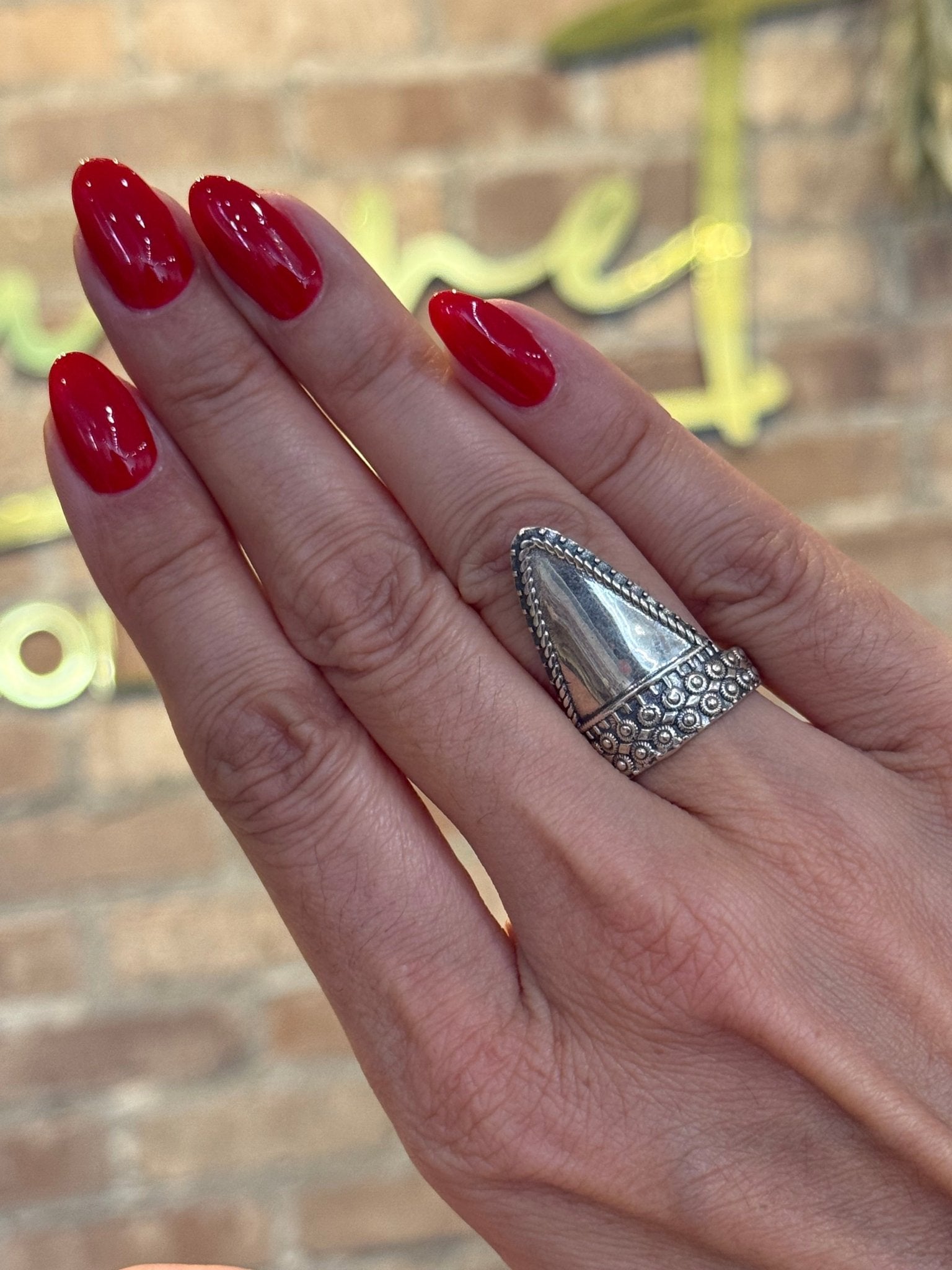 Silver Shield Ring Silver Ring La Vie Bien Silver Shield Ring