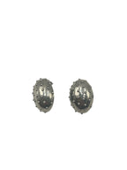 Silver Textured Dome Earrings Silver Earring La Vie Bien Silver Textured Dome Earrings