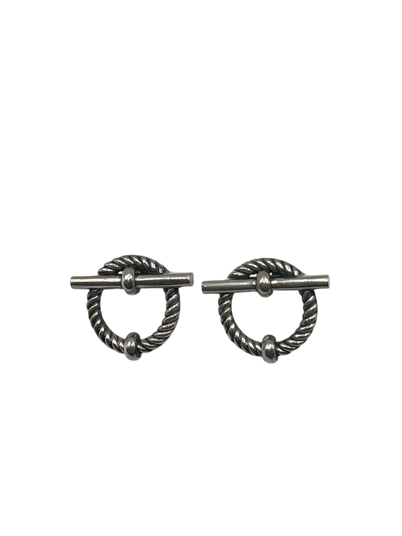 Silver Toggle Hoop Earrings Silver Earring La Vie Bien Silver Toggle Hoop Earrings
