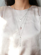 Triple Strand Multi-Way Pendant Necklace - Silver by Fair Anita