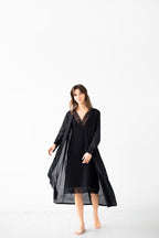 Simone Lace Trim Pima Cotton Gown NIGHTGOWN La Vie Bien Simone Lace Trim Pima Cotton Gown