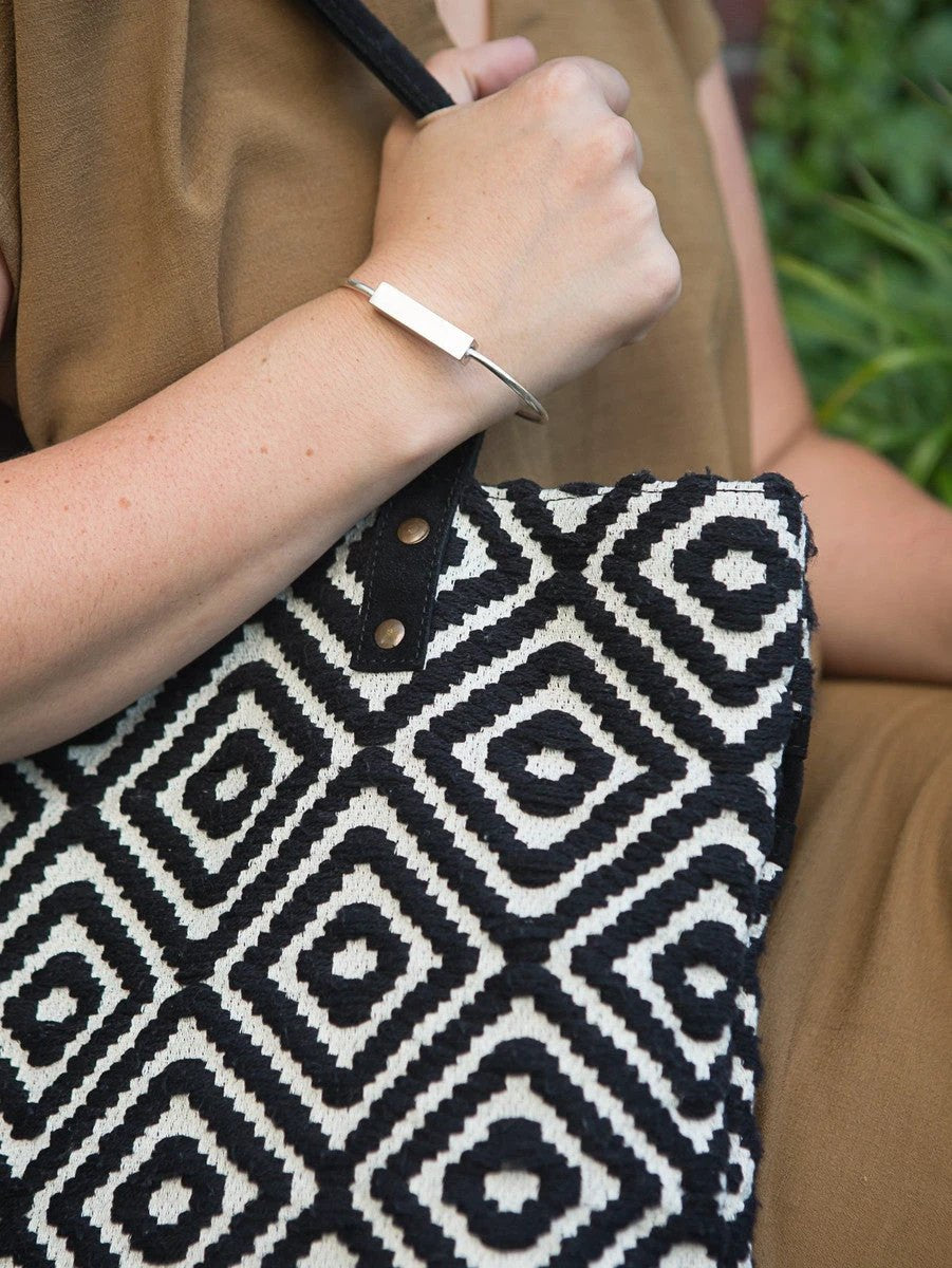 Bar Brushed Metal Cuff by Fair Anita