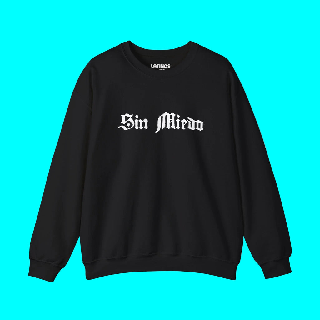 Sin Miedo Without Fear Crewneck Sweatshirt | Fleece - Lined Viral Latino Empowerment Protest Pride | 3 Colors Sweatshirt La Vie Bien Sin Miedo Without Fear Crewneck Sweatshirt | Fleece - Lined Viral Latino Empowerment Protest Pride | 3 Colors