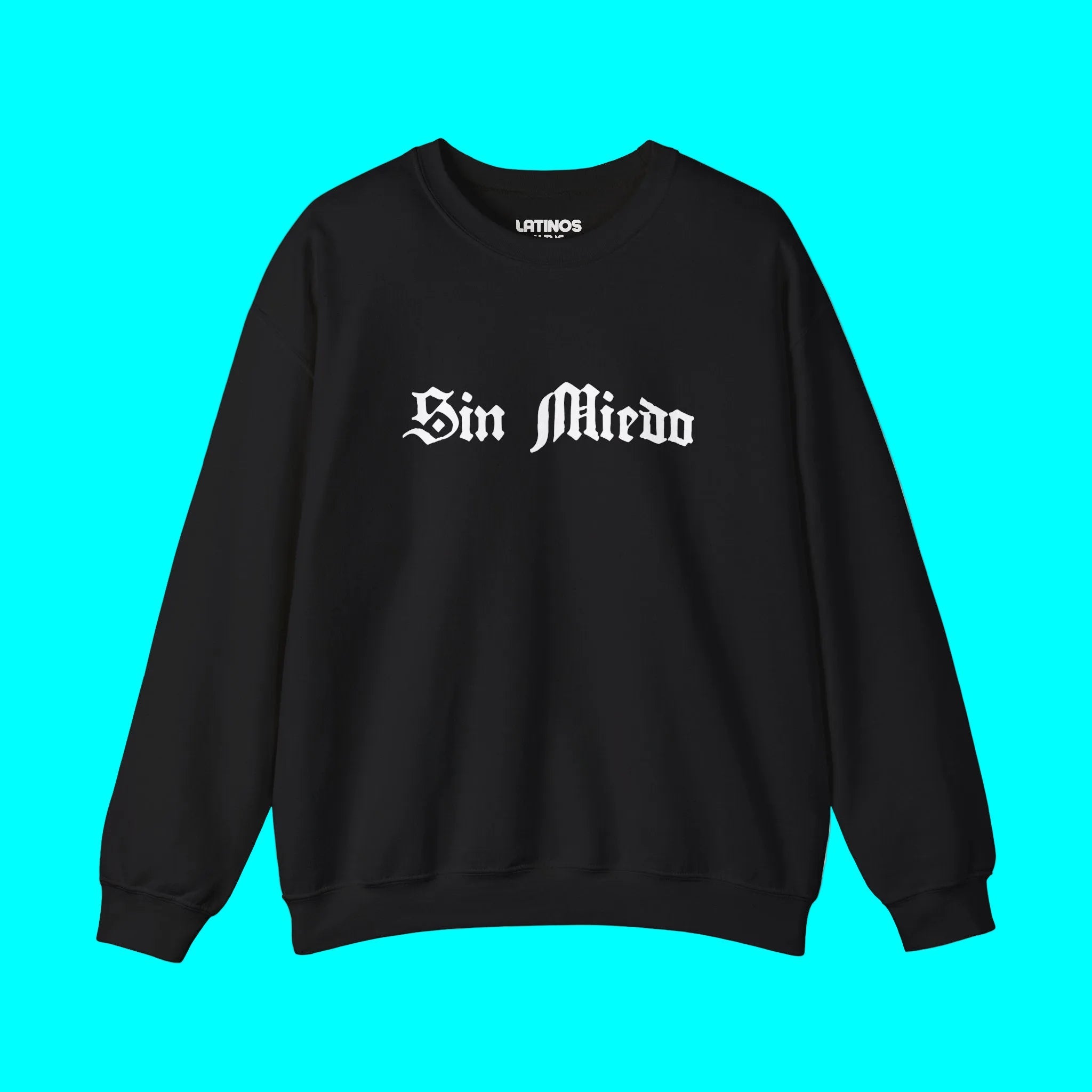 Sin Miedo Without Fear Crewneck Sweatshirt | Fleece - Lined Viral Latino Empowerment Protest Pride | 3 Colors Sweatshirt La Vie Bien Sin Miedo Without Fear Crewneck Sweatshirt | Fleece - Lined Viral Latino Empowerment Protest Pride | 3 Colors