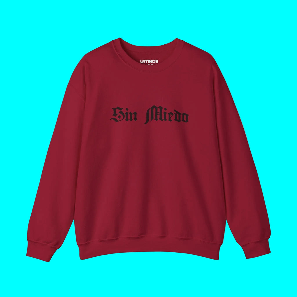 Sin Miedo Without Fear Crewneck Sweatshirt | Fleece - Lined Viral Latino Empowerment Protest Pride | 3 Colors Sweatshirt La Vie Bien Sin Miedo Without Fear Crewneck Sweatshirt | Fleece - Lined Viral Latino Empowerment Protest Pride | 3 Colors