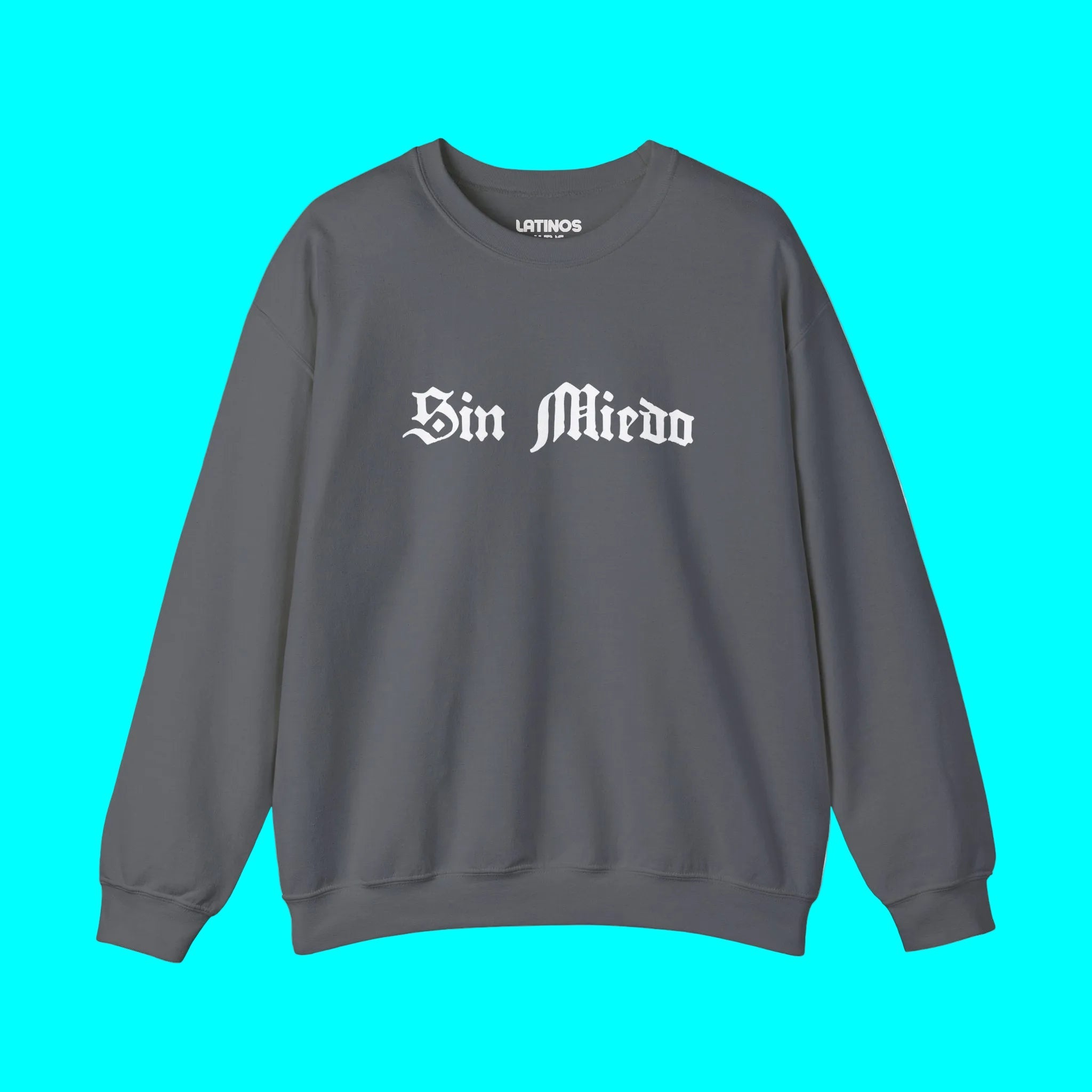 Sin Miedo Without Fear Crewneck Sweatshirt | Fleece - Lined Viral Latino Empowerment Protest Pride | 3 Colors Sweatshirt La Vie Bien Sin Miedo Without Fear Crewneck Sweatshirt | Fleece - Lined Viral Latino Empowerment Protest Pride | 3 Colors