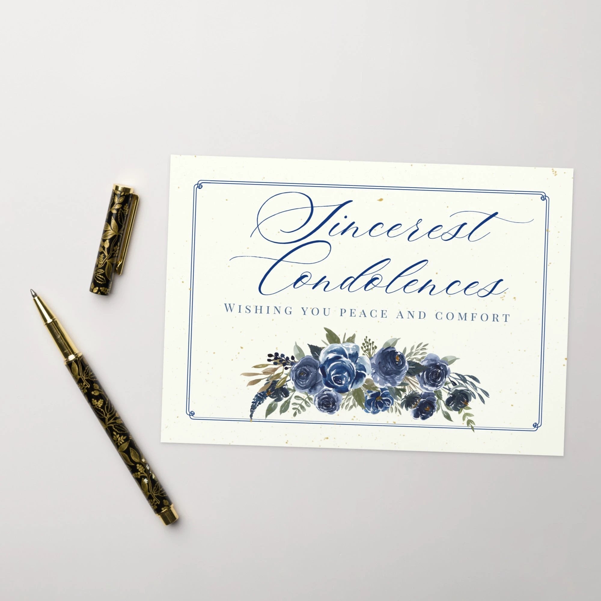 Sincerest Condolences Greeting card by La Vie Bien