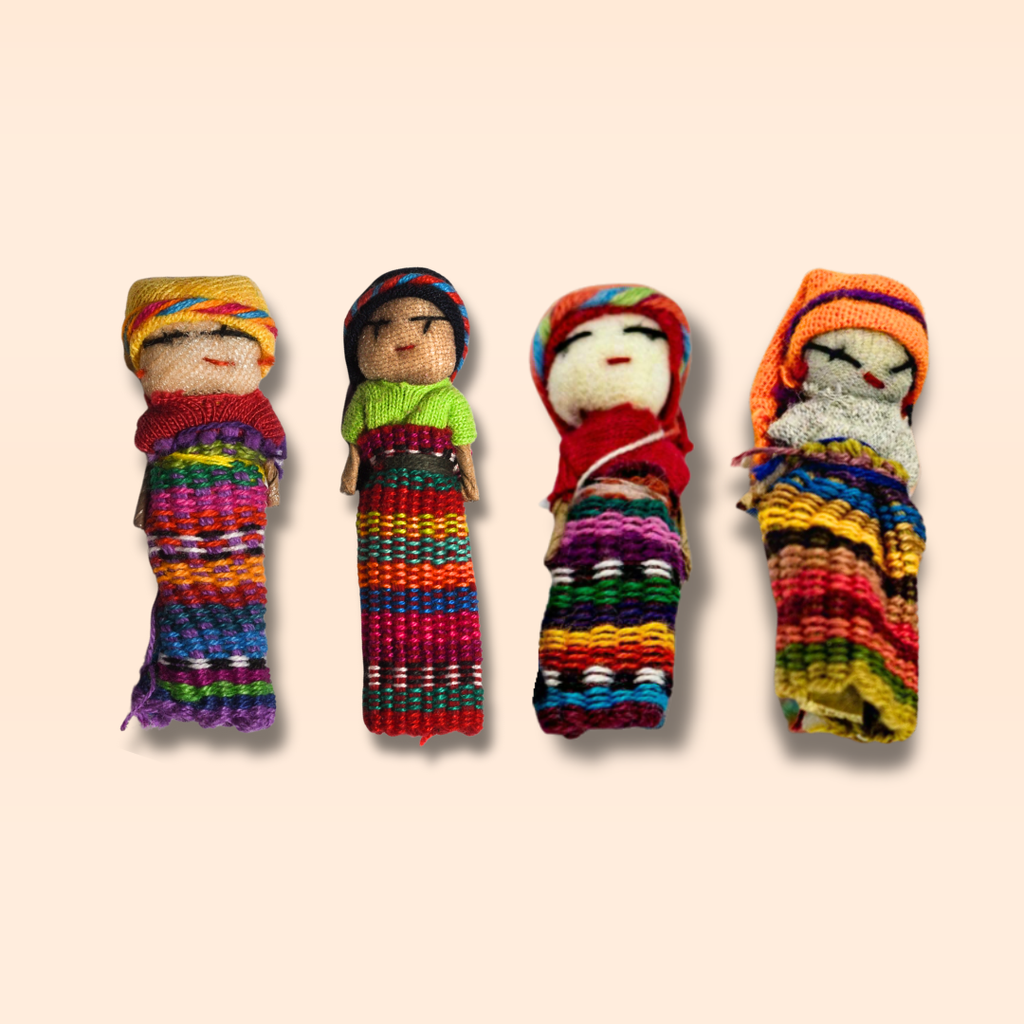 Single Handmade Worry Dolls Tiny Boho Doll - Guatemala La Vie Bien Single Handmade Worry Dolls Tiny Boho Doll - Guatemala