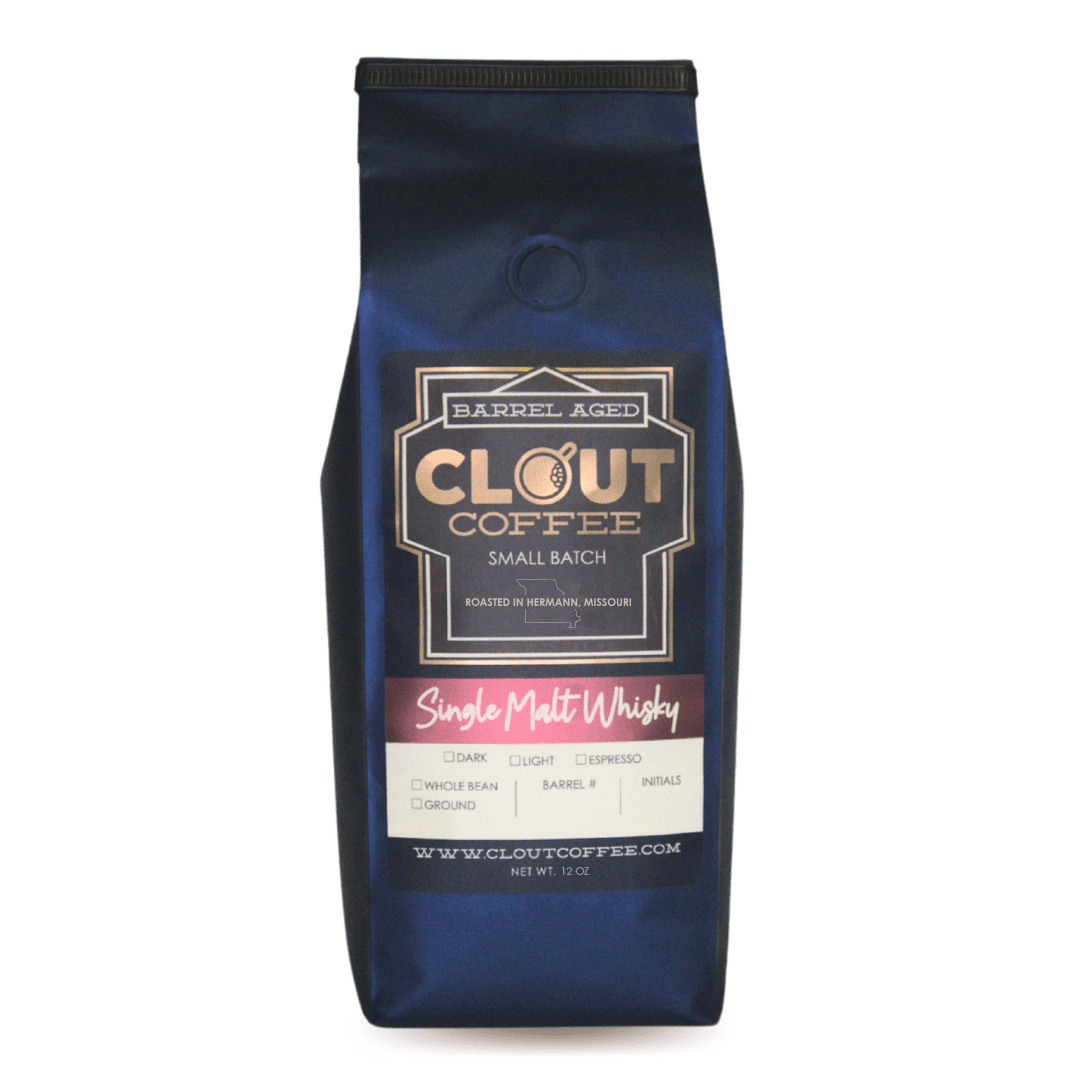 SINGLE MALT WHISKEY BARREL AGED | 12OZ by Clout Coffee