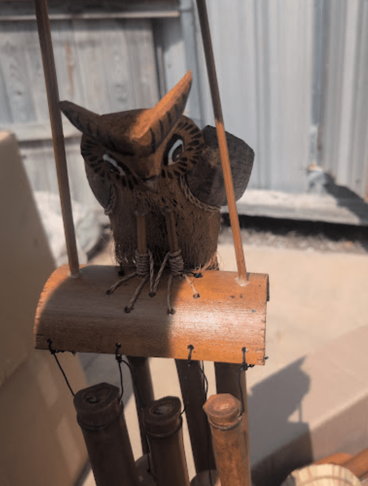 Single Owl Wind Chime La Vie Bien Single Owl Wind Chime