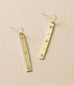 Sitara Starry Long Linear Studded Earrings HME stock line La Vie Bien Sitara Starry Long Linear Studded Earrings