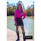 [Size 1X-3X] Dolly Duo Satin Button Up Blouse w/ Rhinestones | Western Cowgirl Plus Size Shirt by The Bullish Store