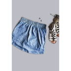 [Size M-2X] Stretch Faux Denim Athletic Style Skort by The Bullish Store