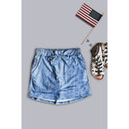 [Size M-2X] Stretch Faux Denim Athletic Style Skort by The Bullish Store