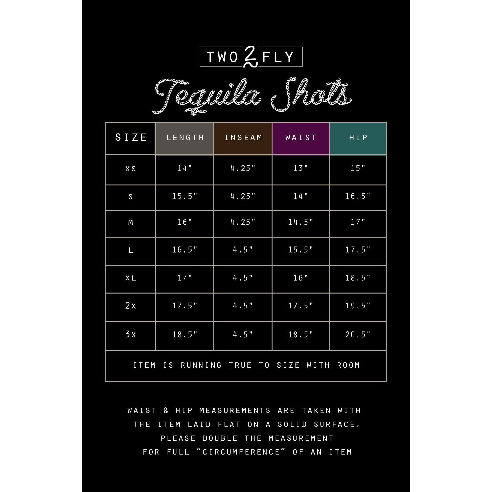 [Size M - 3X] Tequila Shots Shorts in Midnight Black