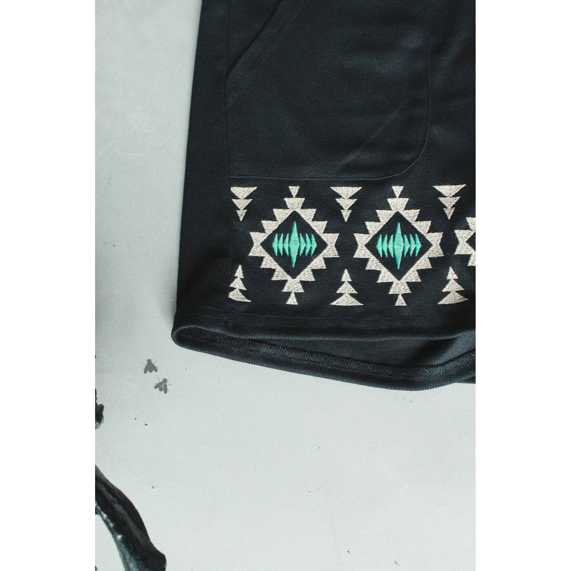 [Size M - 3X] Tequila Shots Shorts in Midnight Black
