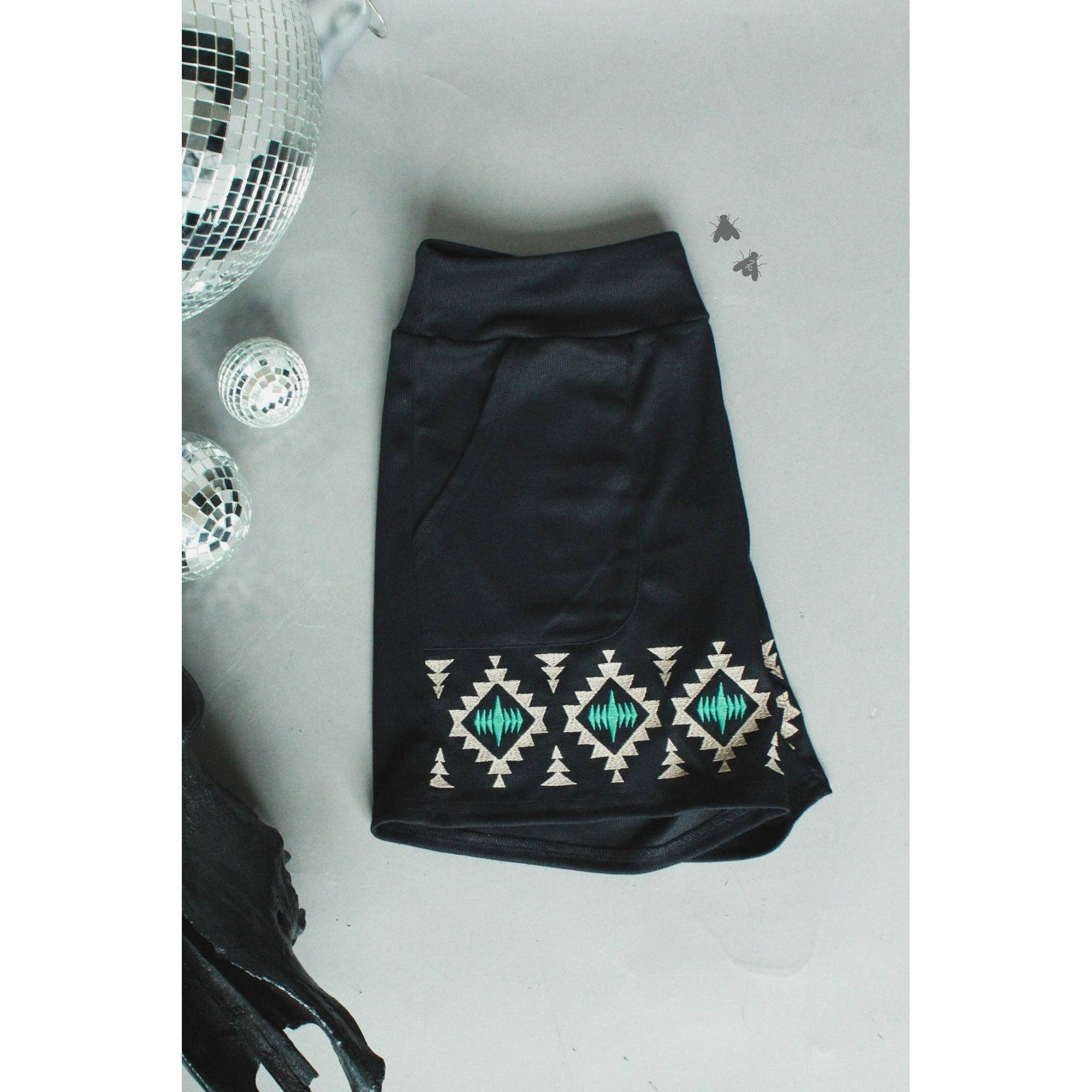[Size M - 3X] Tequila Shots Shorts in Midnight Black