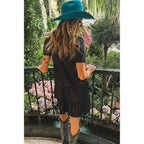 [Size M Remaining] Leather Look Western Style "Cisco" Dress by The Bullish Store