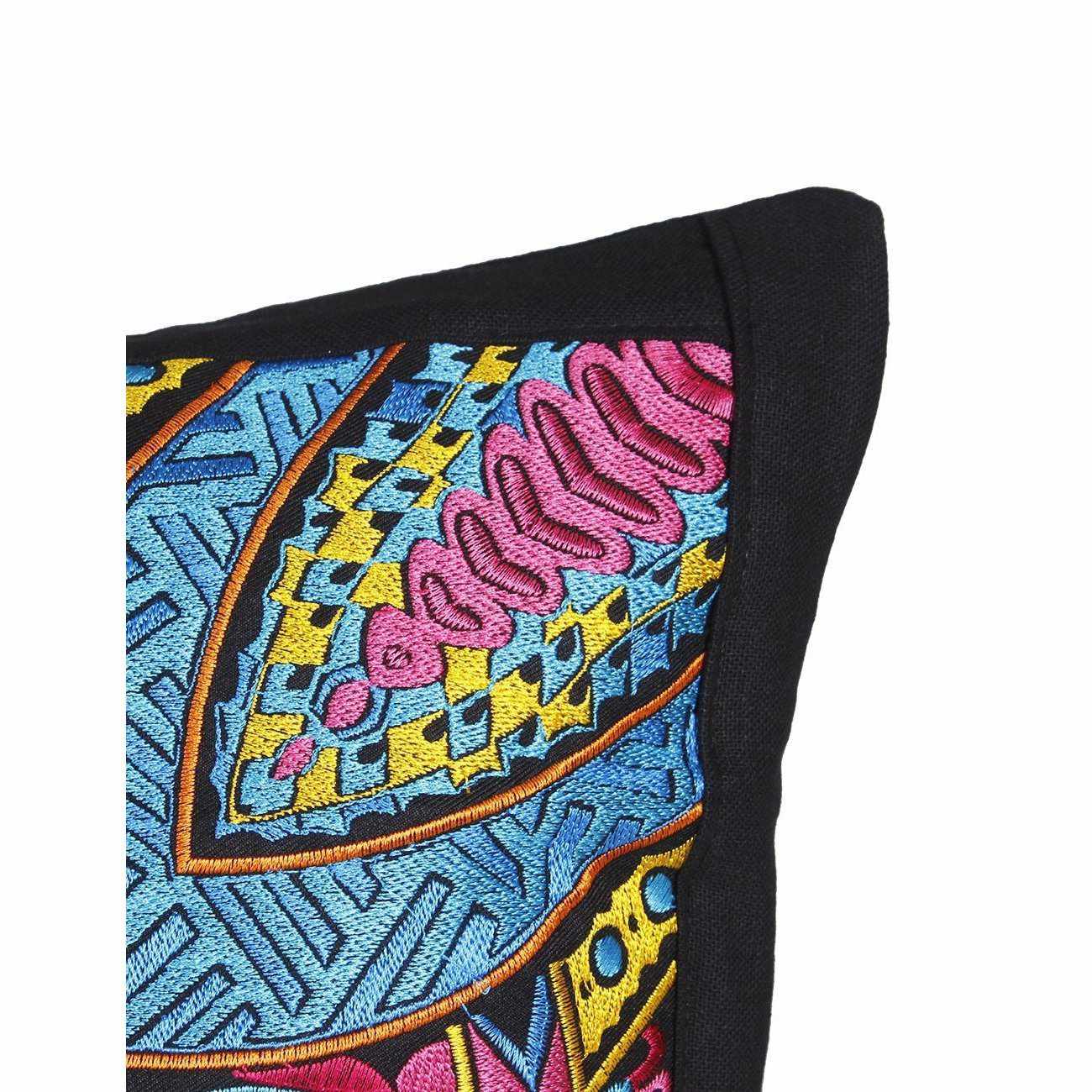 Skull Embroidered Pillow Cover - Thailand Decor La Vie Bien Skull Embroidered Pillow Cover - Thailand