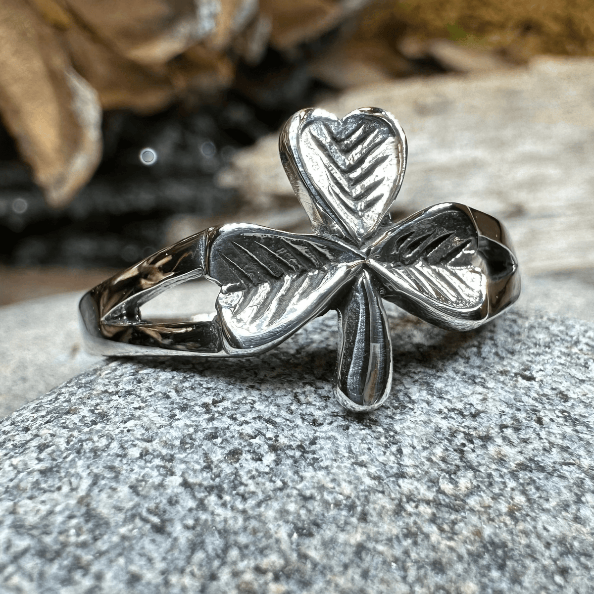 Sláinte Shamrock Celtic Ring Ring La Vie Bien Sláinte Shamrock Celtic Ring