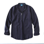 Men's 100% Linen Half-Zip Pullover Shirt