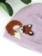 Sleeping Fox Cashmere Hat - Newborn hat La Vie Bien Sleeping Fox Cashmere Hat - Newborn