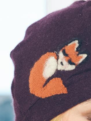 Sleeping Fox Cashmere Hat - Toddler hat La Vie Bien Sleeping Fox Cashmere Hat - Toddler