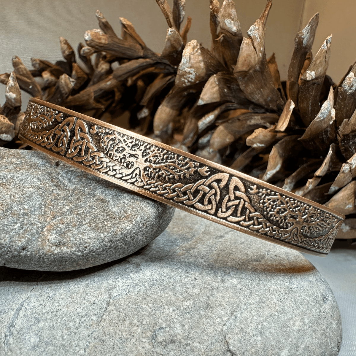 Slim Tree of Life Copper Cuff Bracelet Bracelet La Vie Bien Slim Tree of Life Copper Cuff Bracelet