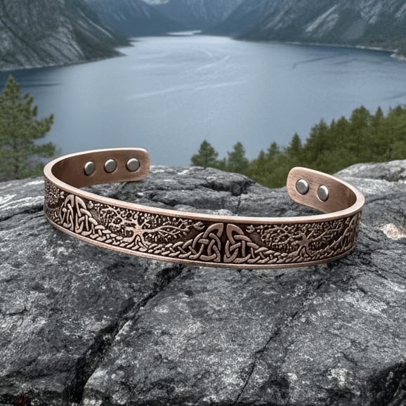 Slim Tree of Life Copper Cuff Bracelet Bracelet La Vie Bien Slim Tree of Life Copper Cuff Bracelet