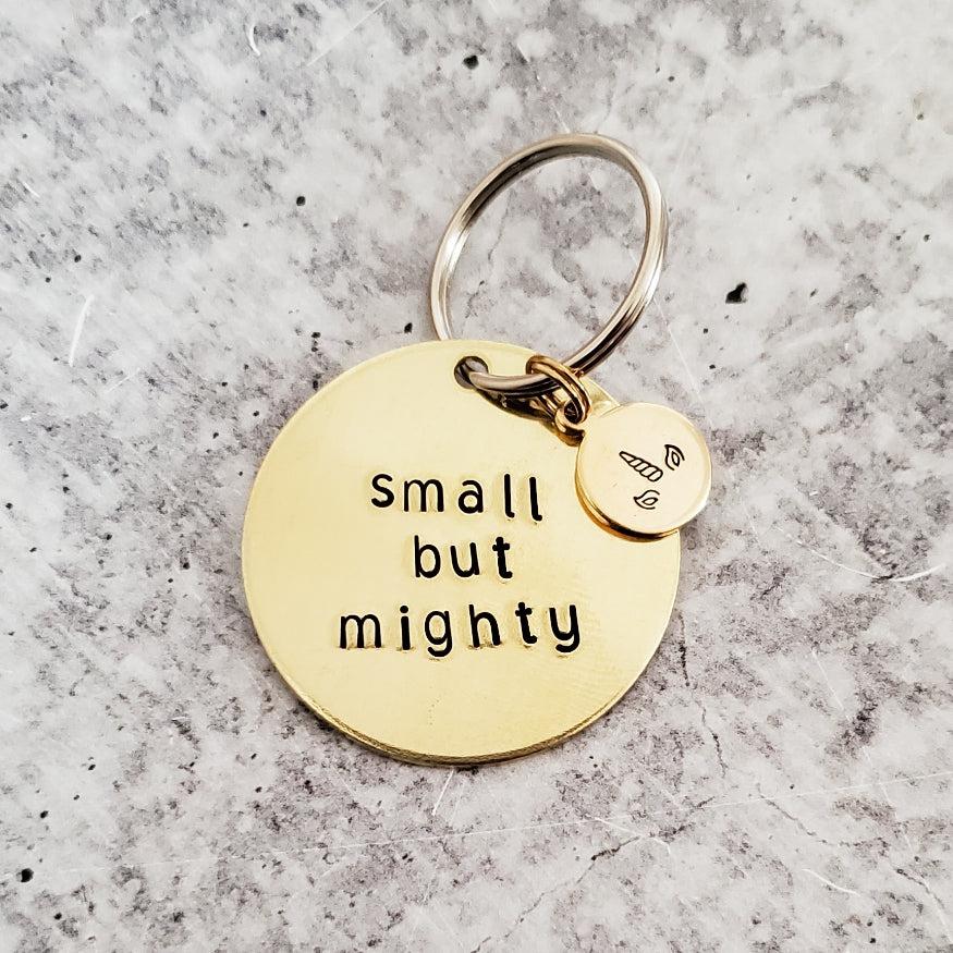 SMALL BUT MIGHTY Keychain with Unicorn Emoji Keychains La Vie Bien SMALL BUT MIGHTY Keychain with Unicorn Emoji