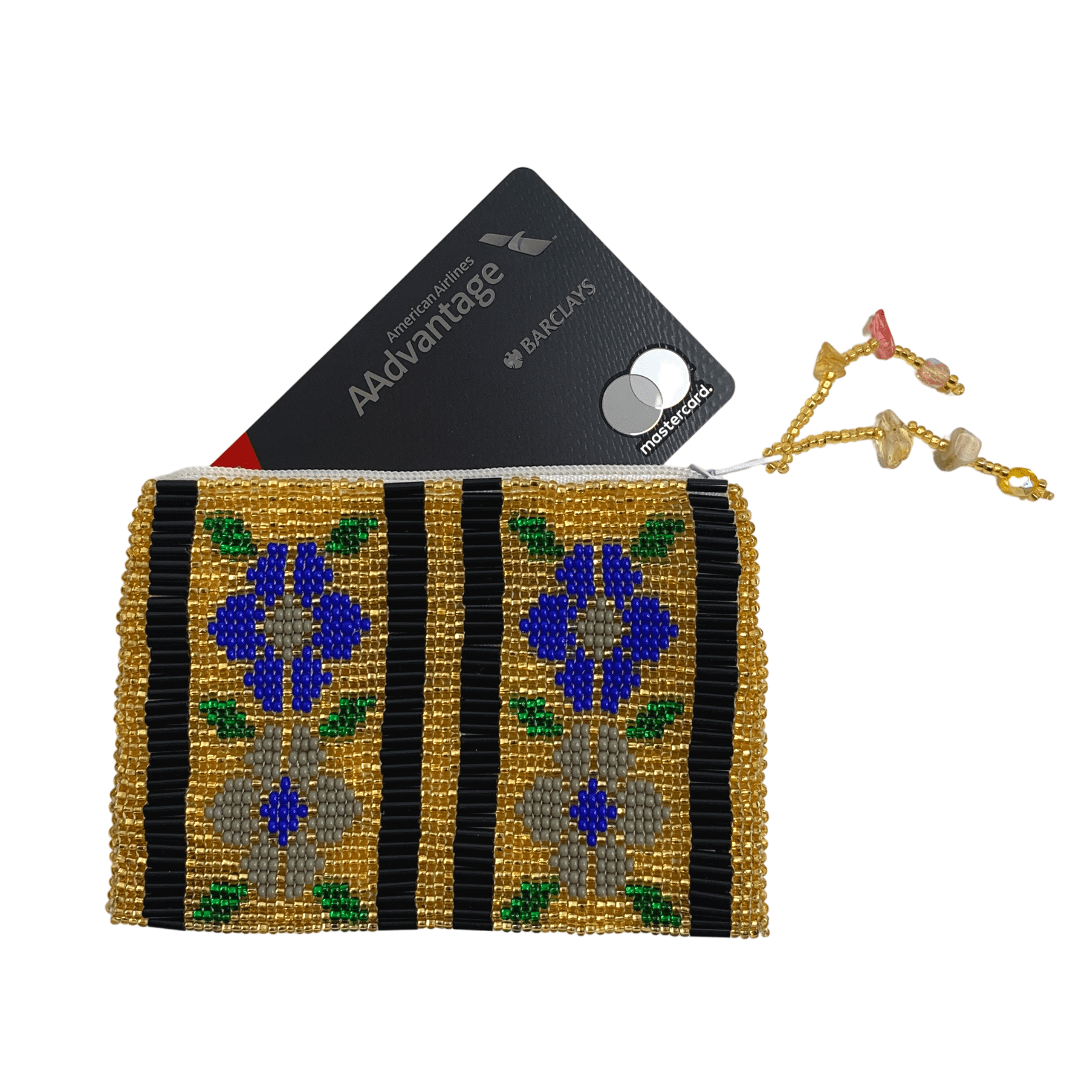 Small Flowers Beaded Coin Purse - Guatemala Bags La Vie Bien Small Flowers Beaded Coin Purse - Guatemala
