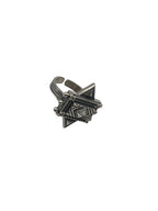 Small Geometric Starburst Ring Silver Ring La Vie Bien Small Geometric Starburst Ring