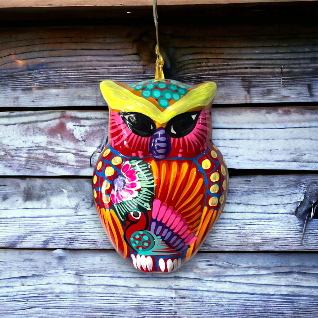 Small Guerrero Owl Wall Decor | Handcrafted Mexican Ceramic Accent Guerrero Wall Art La Vie Bien Small Guerrero Owl Wall Decor | Handcrafted Mexican Ceramic Accent