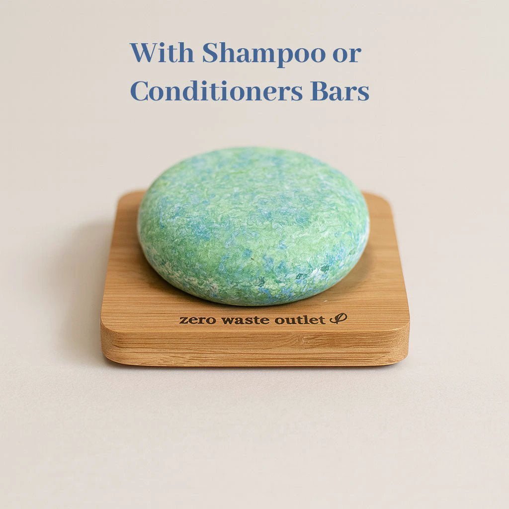 Small Square Bamboo Soap Dish by Zero Waste Outlet