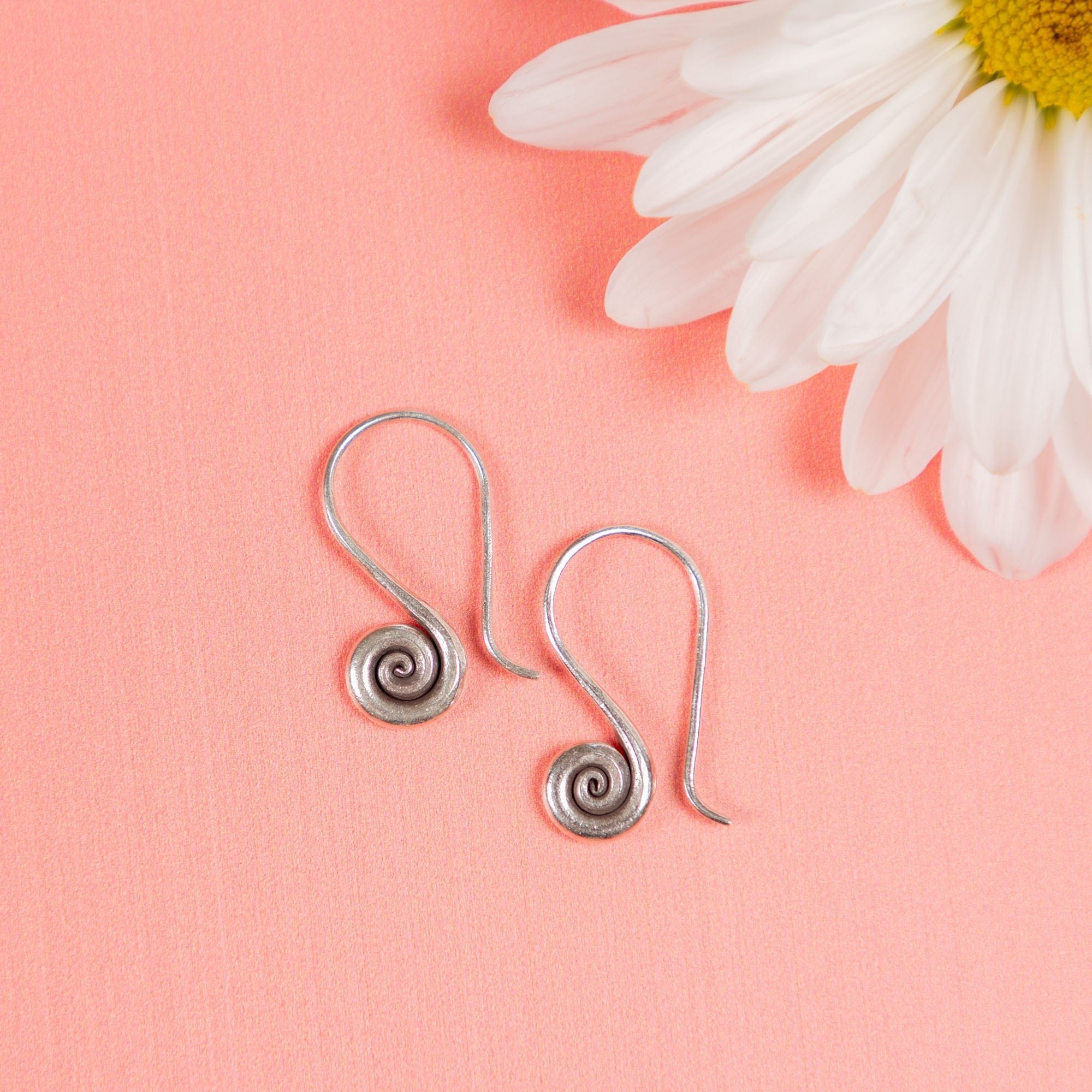 Small Swirl Sterling Silver Earrings Earrings - Fine La Vie Bien Small Swirl Sterling Silver Earrings