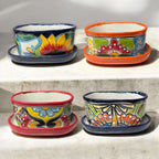 Small Talavera Flower Pot | Colorful Hand - Painted Mexican Planter Talavera Flower Pot La Vie Bien Small Talavera Flower Pot | Colorful Hand - Painted Mexican Planter