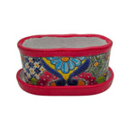 Small Talavera Flower Pot | Colorful Hand-Painted Mexican Planter Talavera Flower Pot La Vie Bien Small Talavera Flower Pot | Colorful Hand-Painted Mexican Planter