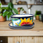 Small Talavera Flower Pot | Colorful Hand - Painted Mexican Planter Talavera Flower Pot La Vie Bien Small Talavera Flower Pot | Colorful Hand - Painted Mexican Planter