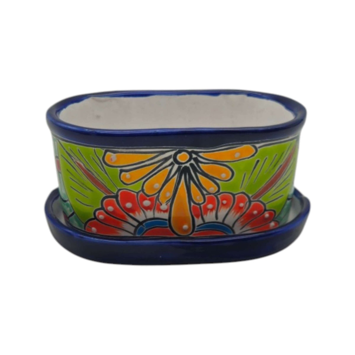Small Talavera Flower Pot | Colorful Hand-Painted Mexican Planter Talavera Flower Pot La Vie Bien Small Talavera Flower Pot | Colorful Hand-Painted Mexican Planter