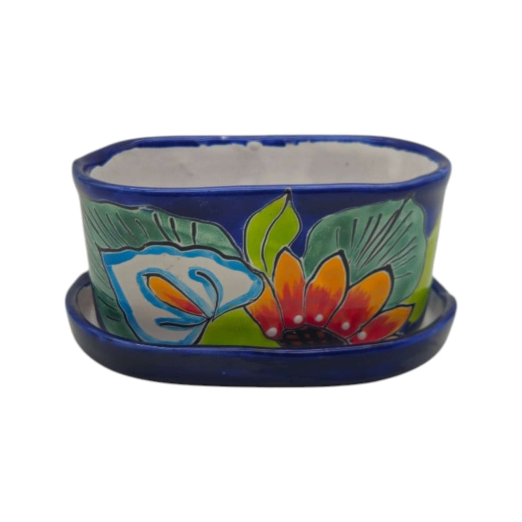 Small Talavera Flower Pot | Colorful Hand-Painted Mexican Planter Talavera Flower Pot La Vie Bien Small Talavera Flower Pot | Colorful Hand-Painted Mexican Planter