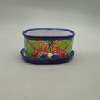 Small Talavera Flower Pot | Colorful Hand-Painted Mexican Planter