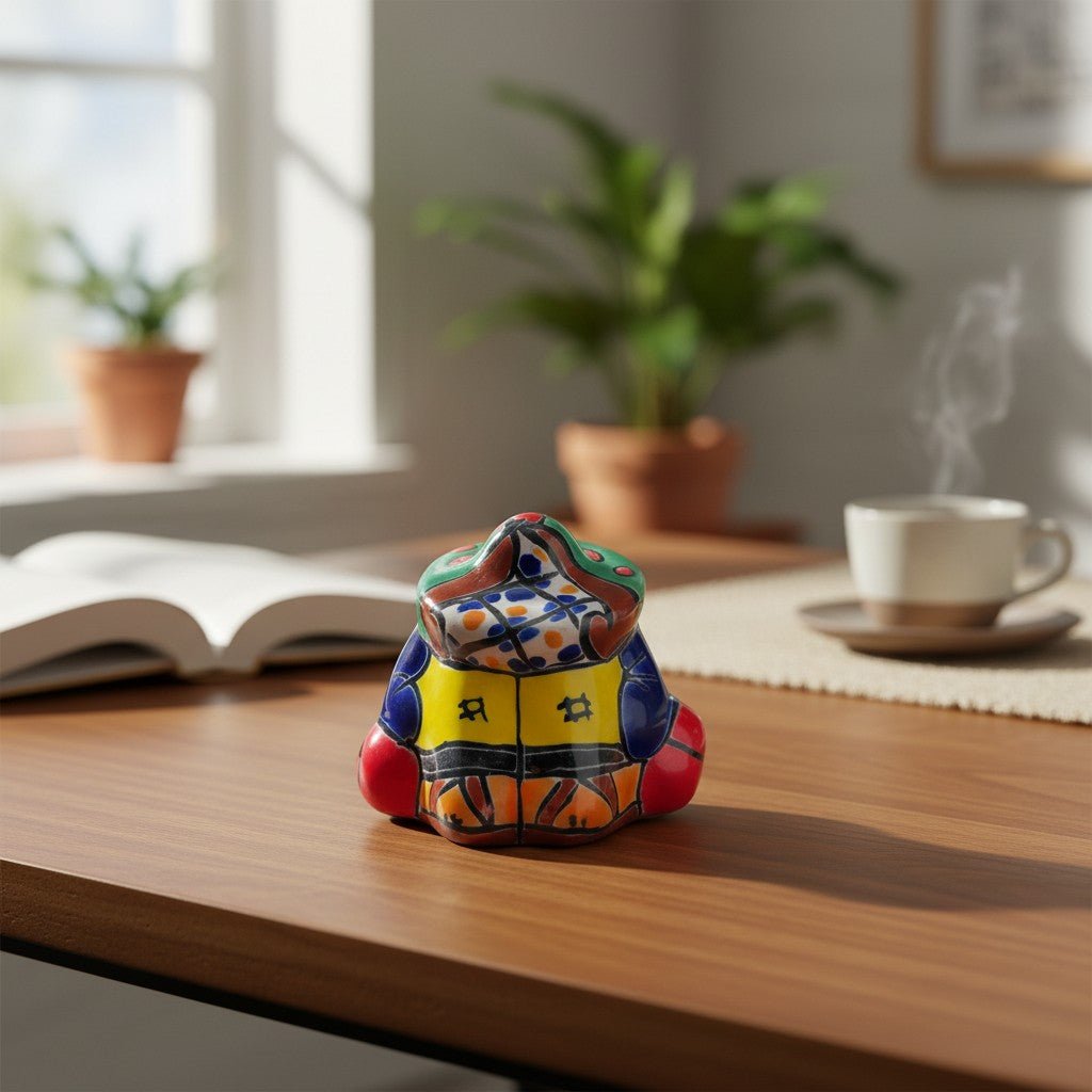 Small Talavera Panchito Figurine | Colorful Mexican Sleeping Man Talavera Statue La Vie Bien Small Talavera Panchito Figurine | Colorful Mexican Sleeping Man