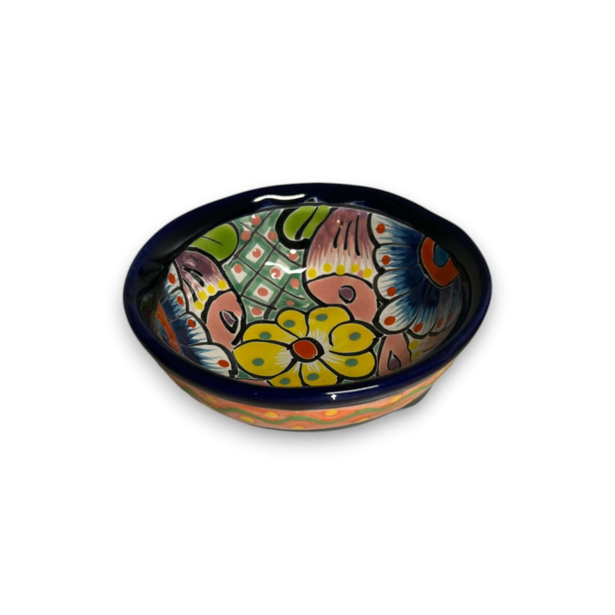 Small Talavera Salsa Bowl | Handmade Mexican Sauce Dish Talavera Salsa Bowl La Vie Bien Small Talavera Salsa Bowl | Handmade Mexican Sauce Dish