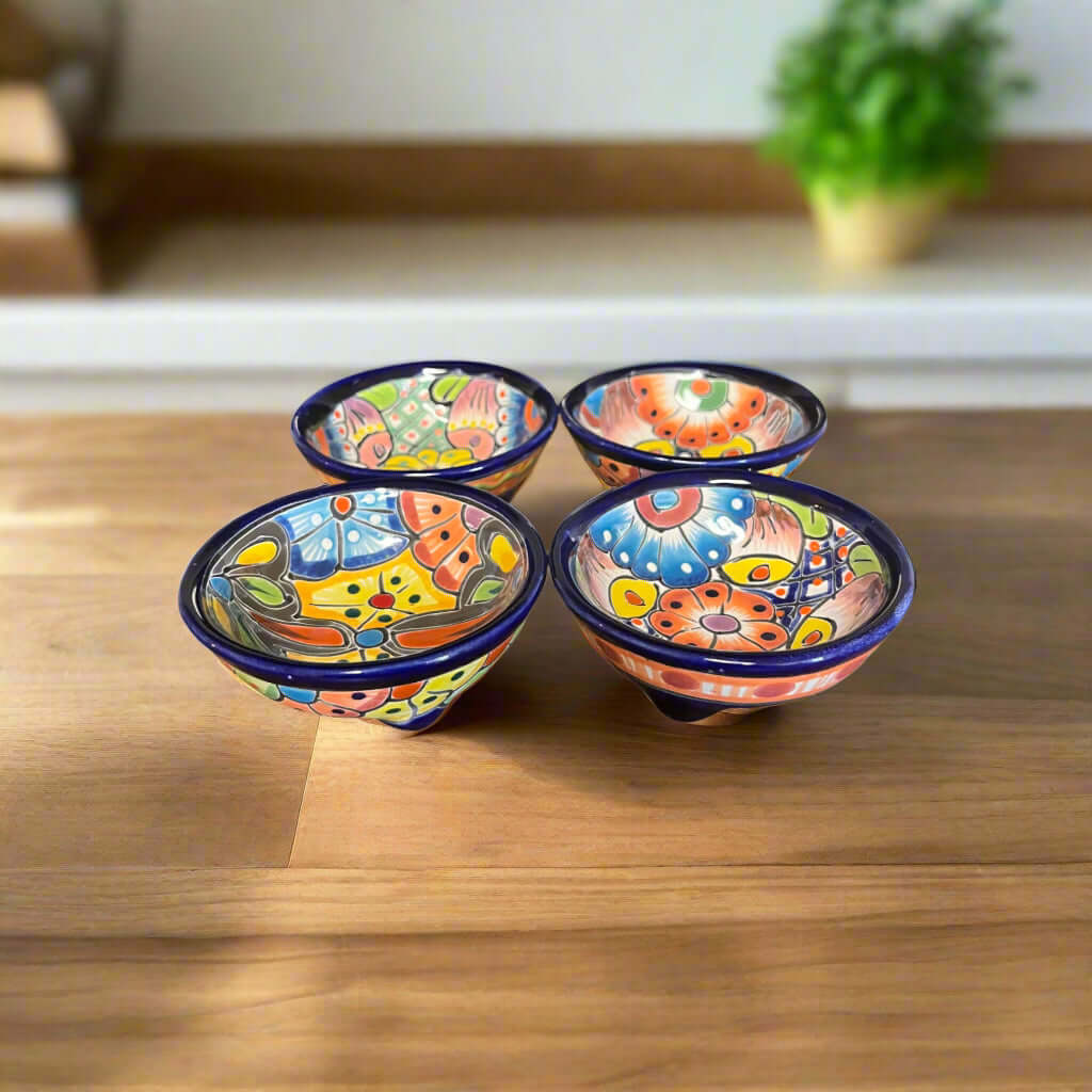 Small Talavera Salsa Bowl | Handmade Mexican Sauce Dish Talavera Salsa Bowl La Vie Bien Small Talavera Salsa Bowl | Handmade Mexican Sauce Dish