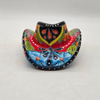 Small Talavera Sombrero Planter | Hand-Painted Cowboy Hat Decor